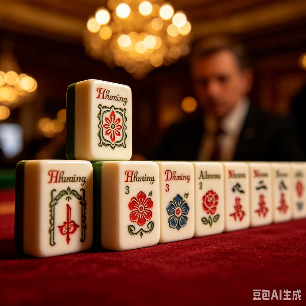 wooden mahjong set